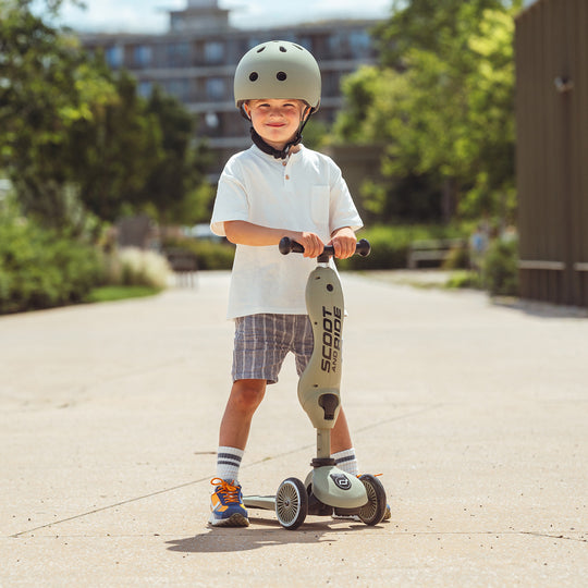 Scoot and Ride 2 in 1 Balance Bike / Scooter - Highwaykick 1 in Olive