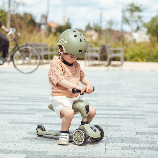 Scoot and Ride 2 in 1 Balance Bike / Scooter - Highwaykick 1 in Olive