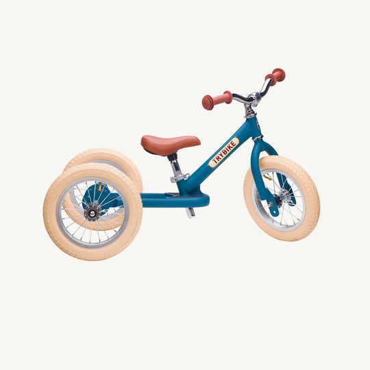 Trybike Steel Balance Trike - Matte - Vintage Blue