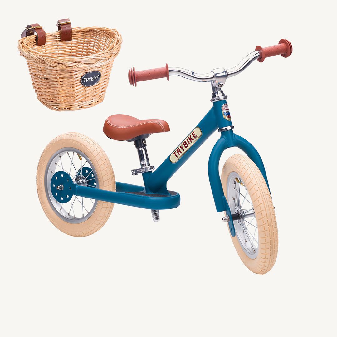 Trybike Steel Balance Trike - Matte - Vintage Blue