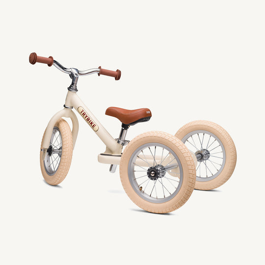 Trybike Steel Balance Trike - Matte - Vintage Cream