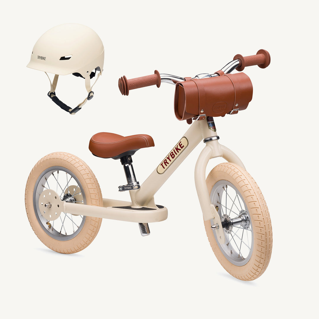 Trybike Steel Balance Trike - Matte - Vintage Cream