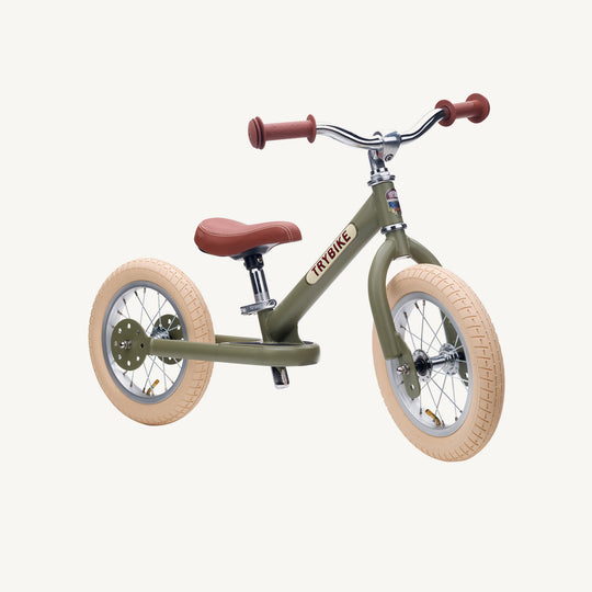 Trybike Steel Balance Trike - Matte - Vintage Green