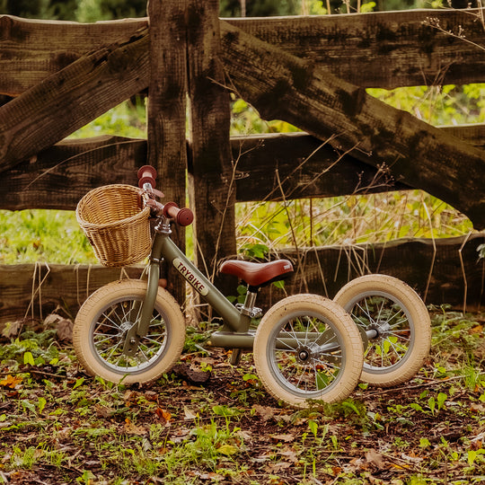 Trybike Steel Balance Trike - Matte - Vintage Green