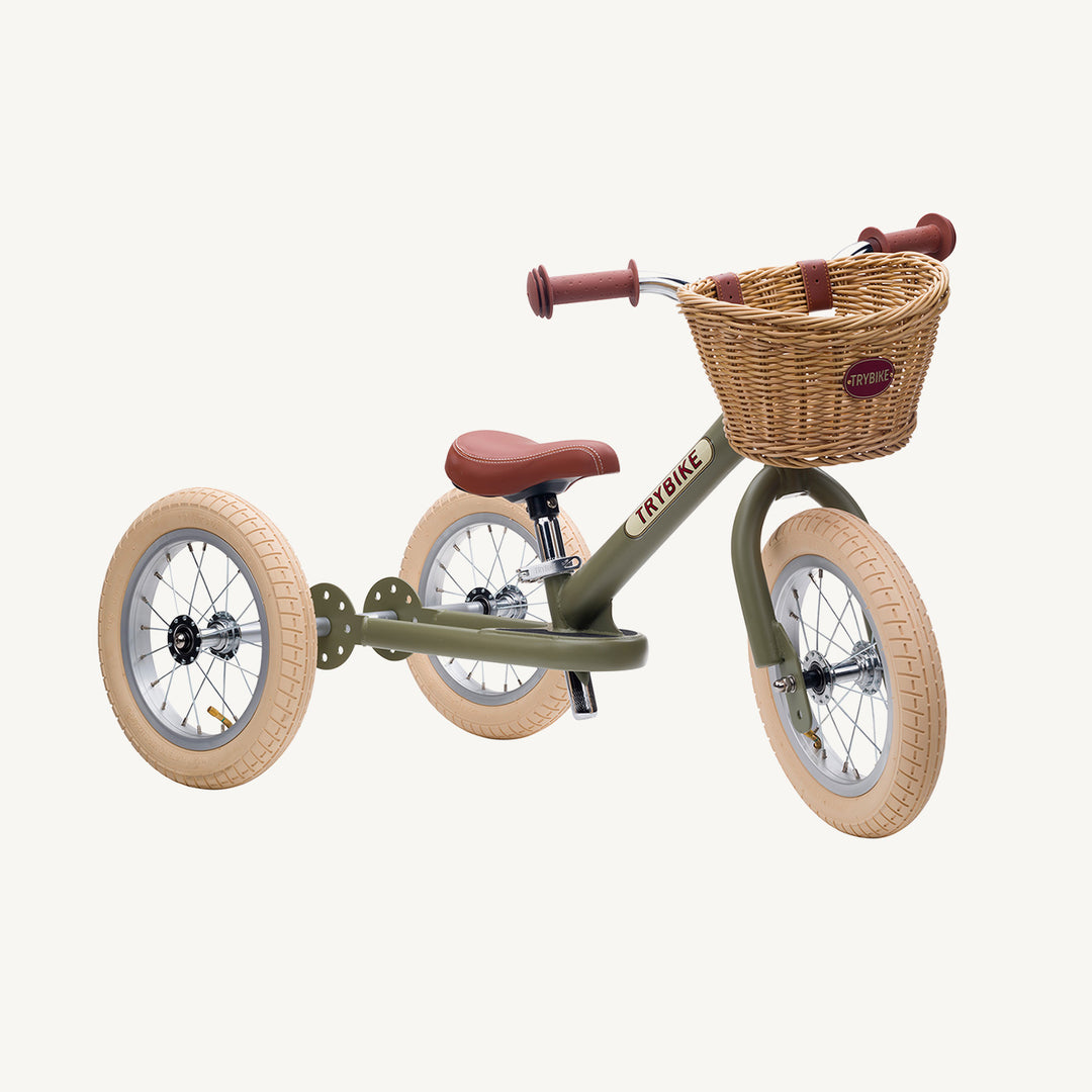 Trybike Steel Balance Trike - Matte - Vintage Green