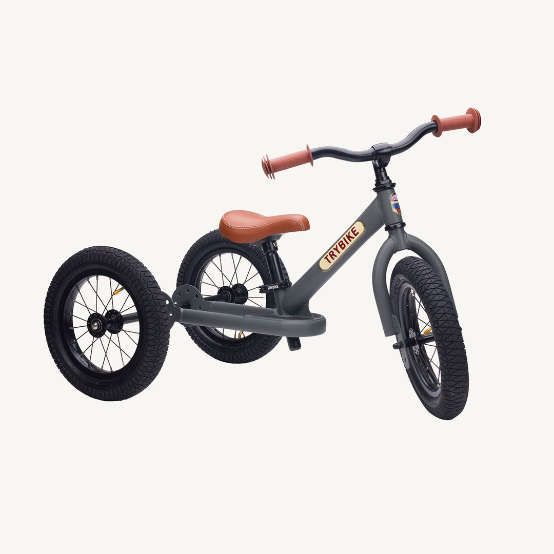 Trybike Steel Balance Trike - Matte - Vintage Grey