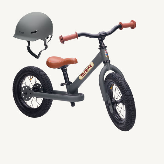 Trybike Steel Balance Trike - Matte - Vintage Grey