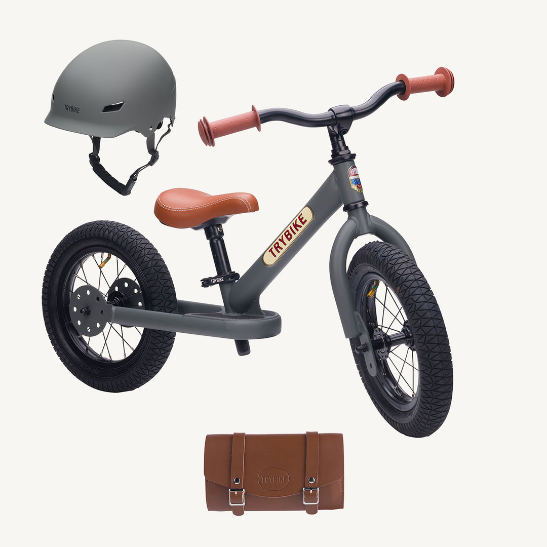 Trybike Steel Balance Trike - Matte - Vintage Grey