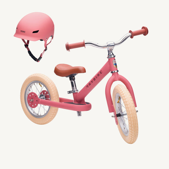 Trybike Steel Balance Trike - Matte - Vintage Pink