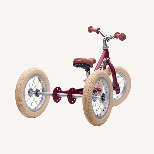 Trybike Steel Balance Trike - Matte - Vintage Red