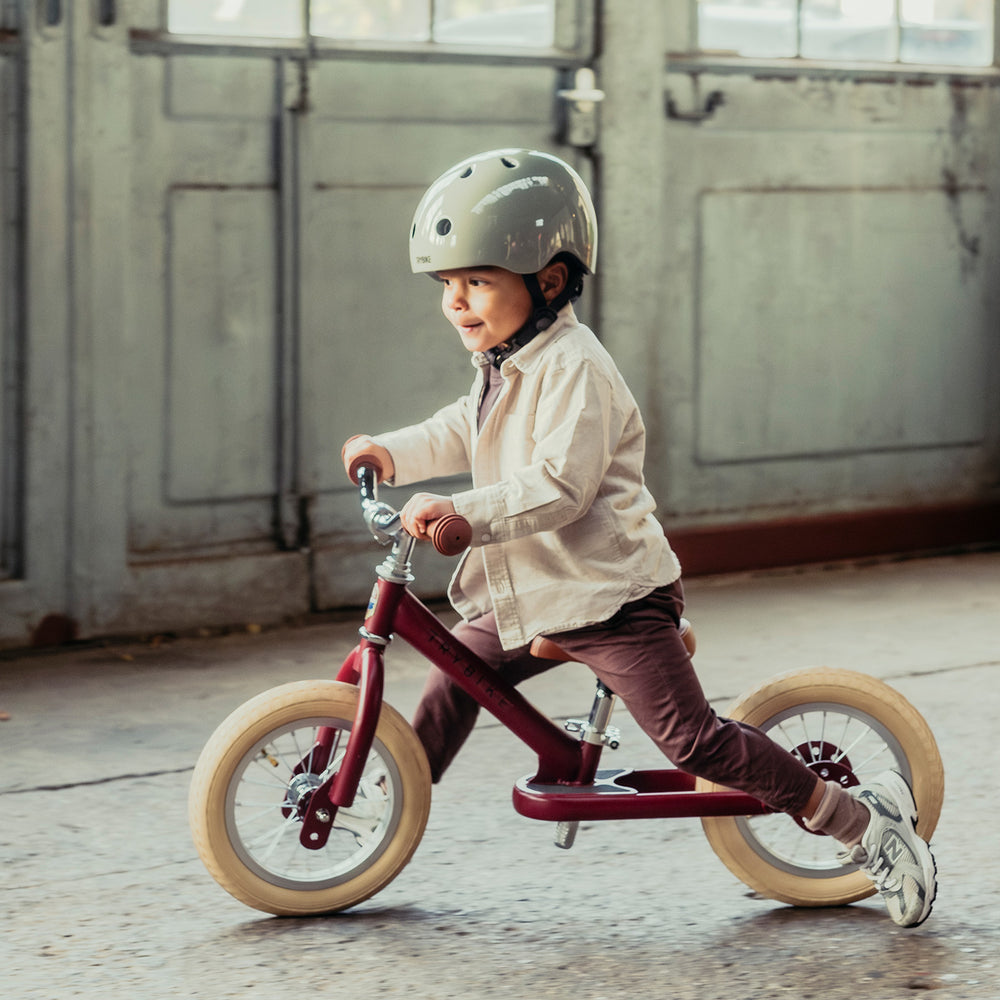 Trybike Steel Balance Trike - Matte - Vintage Red