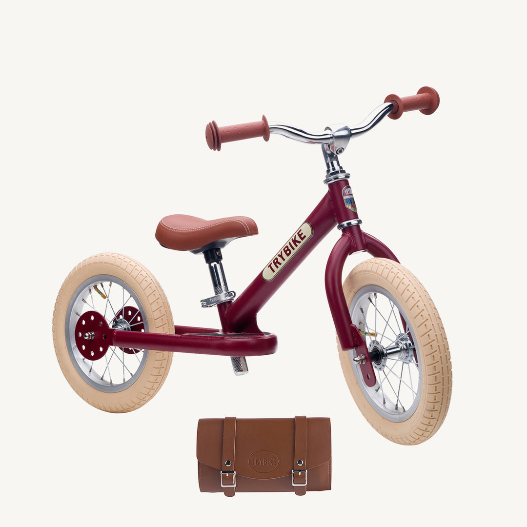 Trybike Steel Balance Trike - Matte - Vintage Red